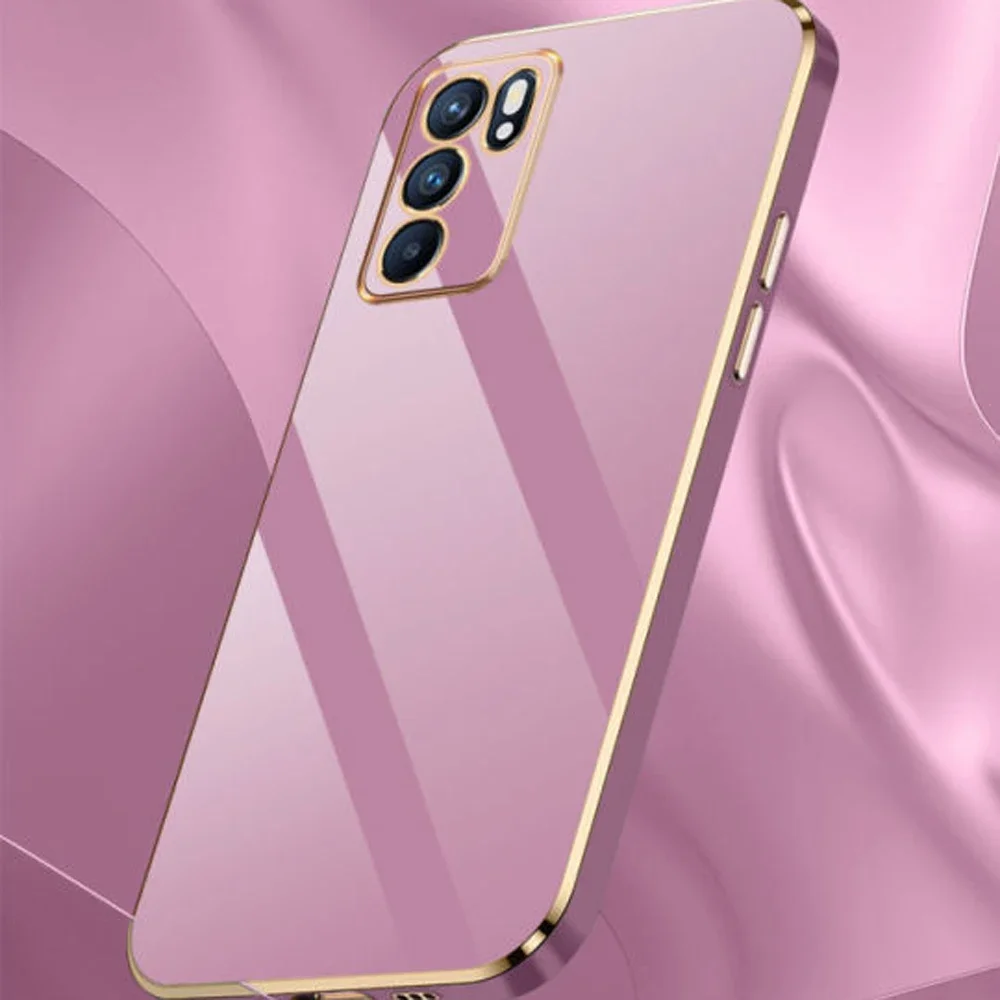Luxury Square Plating Shockproof Silicone Phone Case - Stylish Back Cover s