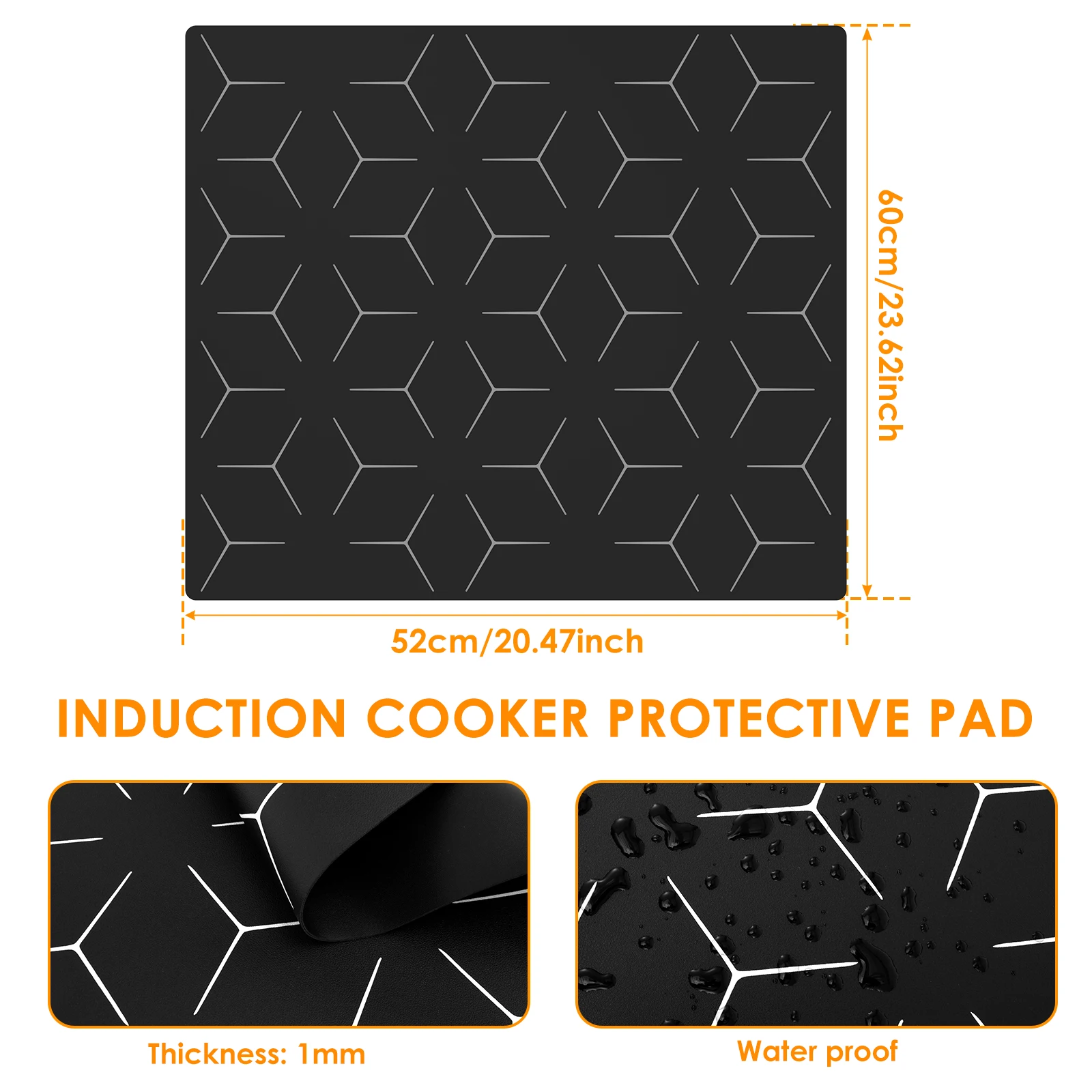 Induction Hob Protector Mat Heat Resistant Induction Cooktop Mat Nonslip Induction Cooker Cover Multifunctional Cooktop Scratch