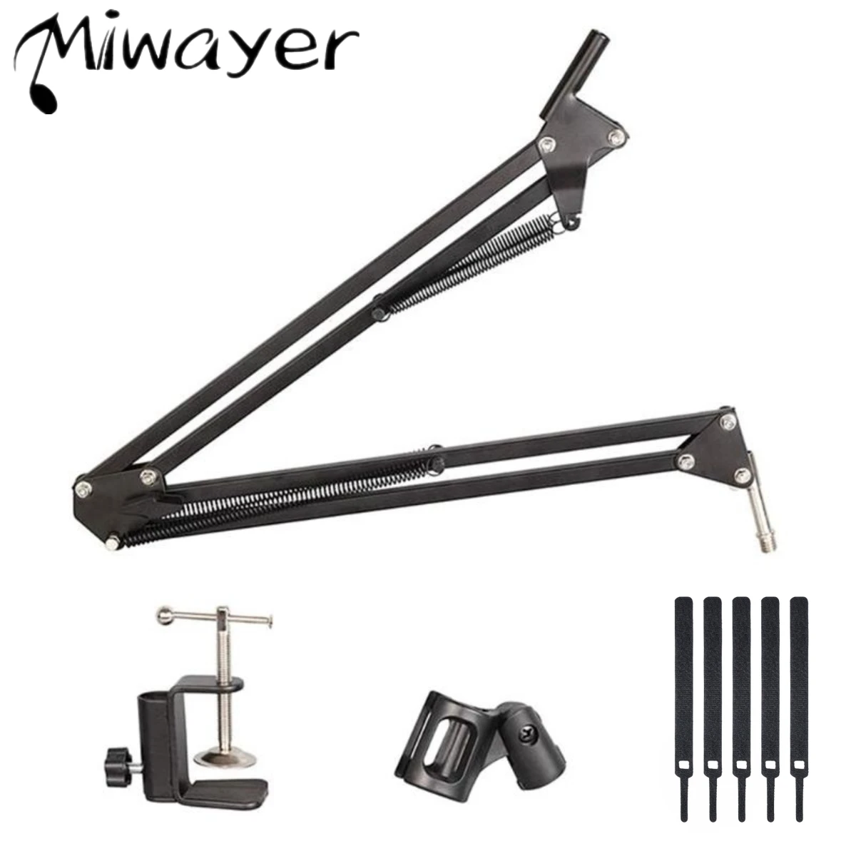 Extendable Adjustable Recording Microphone Holder Suspension Boom Scissor Arm Stand with 3 8 to 5 8