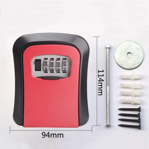 Lock Box Wall Mounted key Holder Organizer 4 Digit Combination Password Code Lock Home Security Key Safe Box caja fuerte