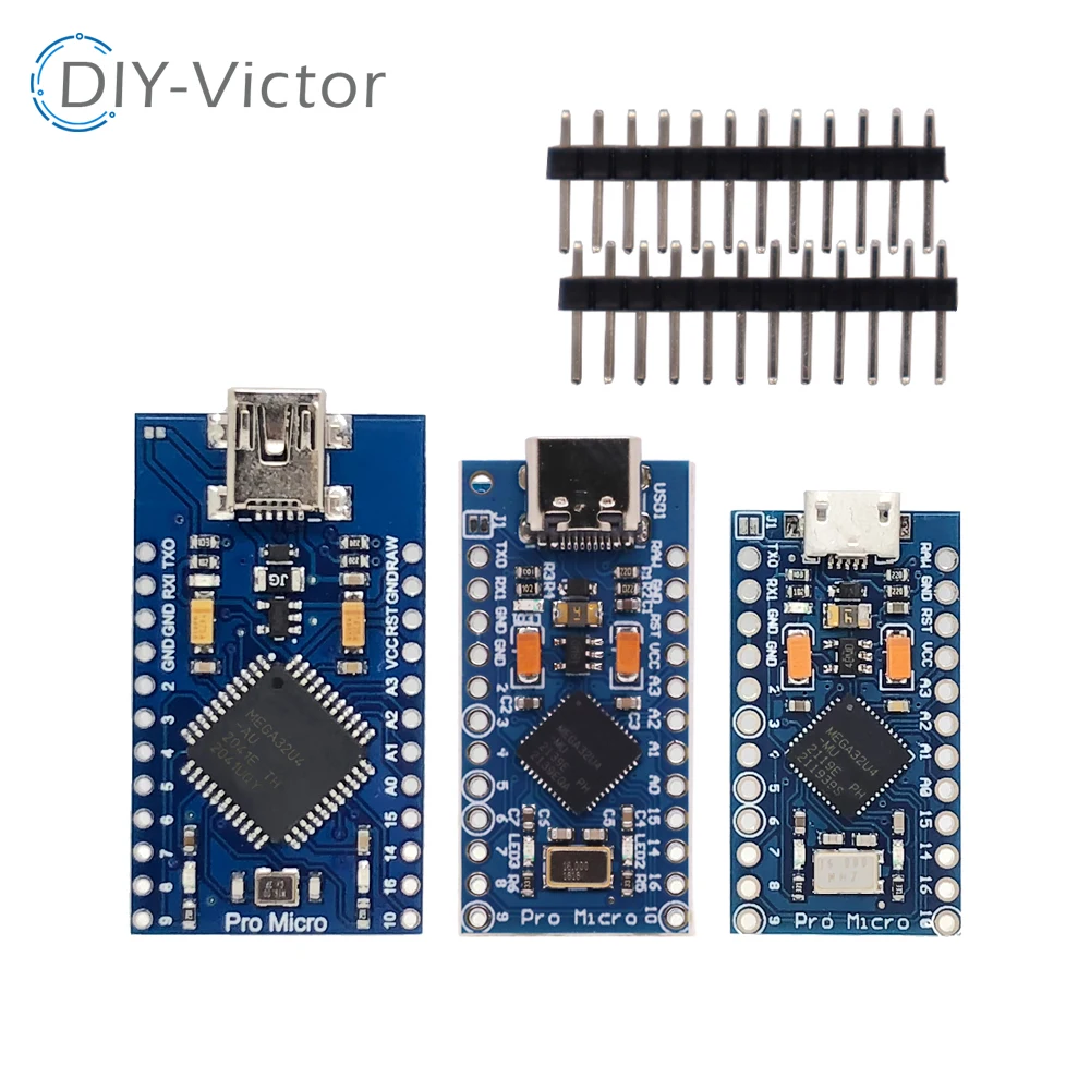 Arduino Micropro Expanded Module New Pro Micro 3.3V 8Mhz For Arduino ATmega32U4 5V/16MHz Module With 2 ...