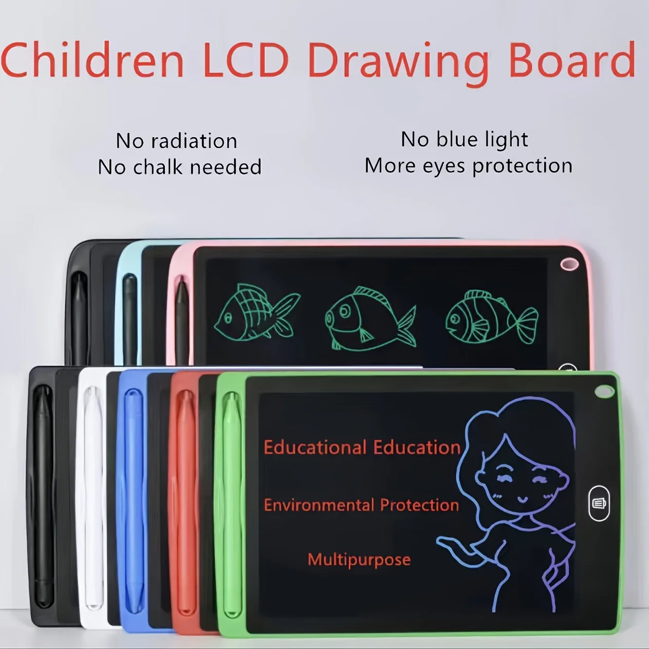 어린이용 LCD 글쓰기 드로잉 태블릿, 창의력 있는 교육용 생일 선물 잠금 해제, 8.5 인치, 21.6cm