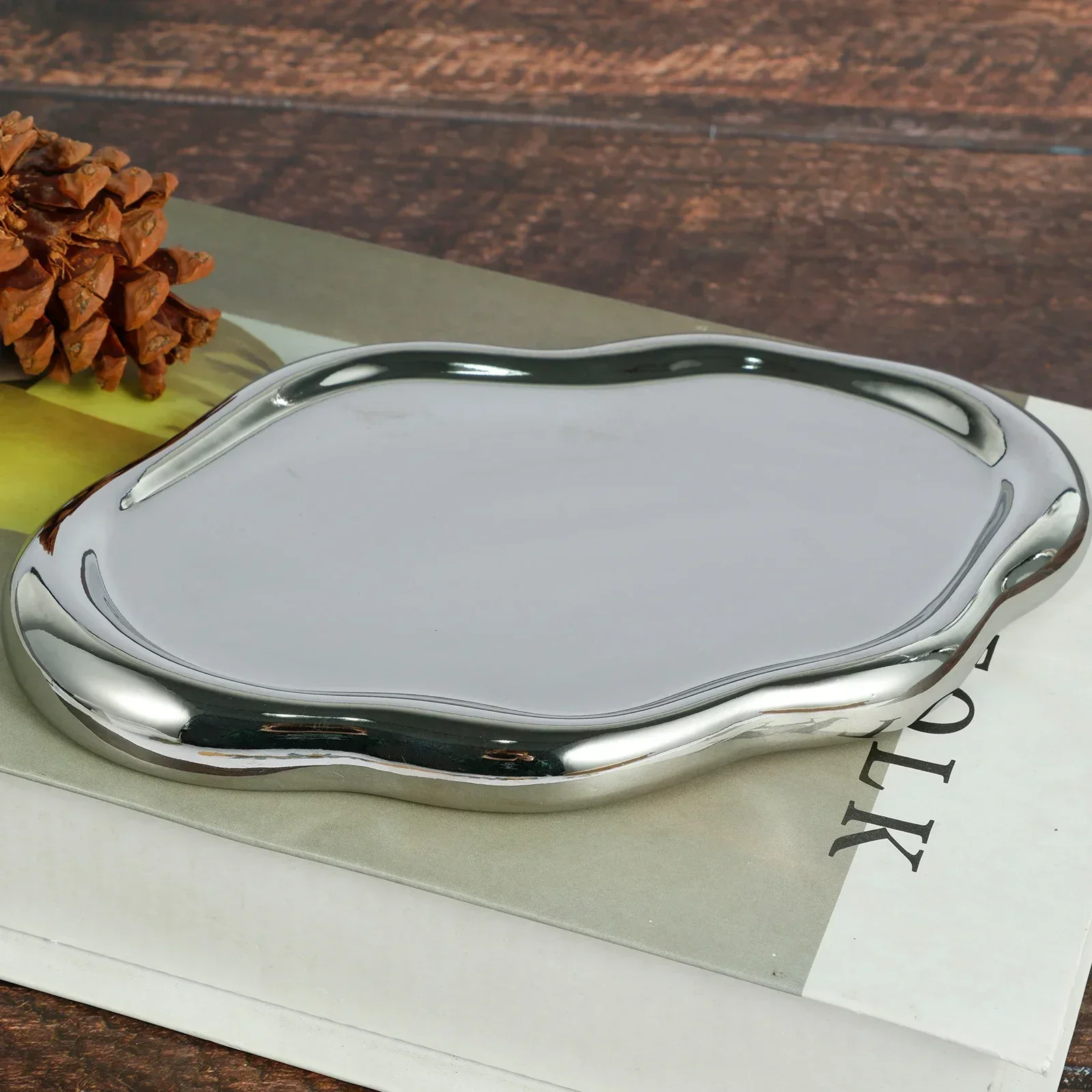 Ceramic Jewelry Tray Decorative Jewelry Dish Tray Cloud Shaped Trinket Minimalist Ceramic Trinket Reusable