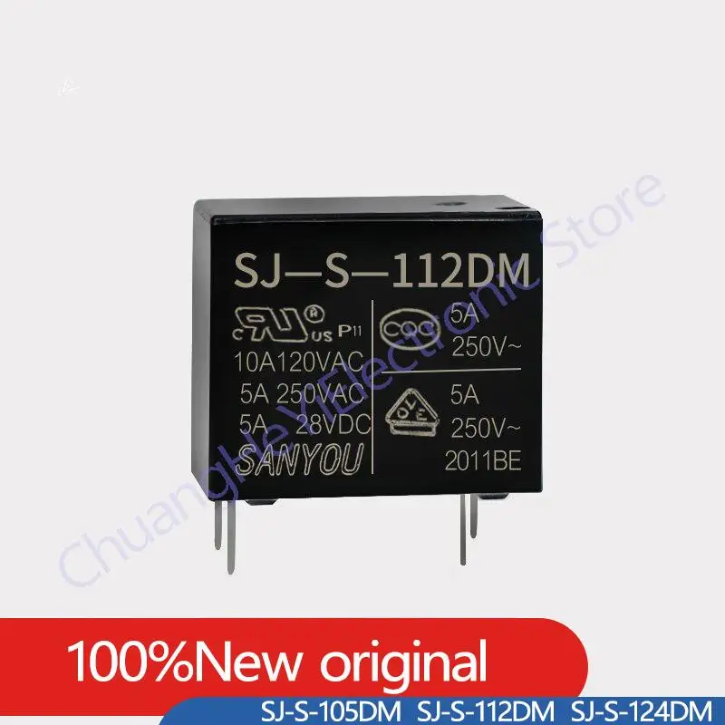 

20Pcs/Lot 100%Original New SANYOU SJ-S-105DM 5VDC SJ-S-112DM 12VDC SJ-S-124DM 24VDC 4PINS 5A Power Relay Replaceable (JZC)HF32F