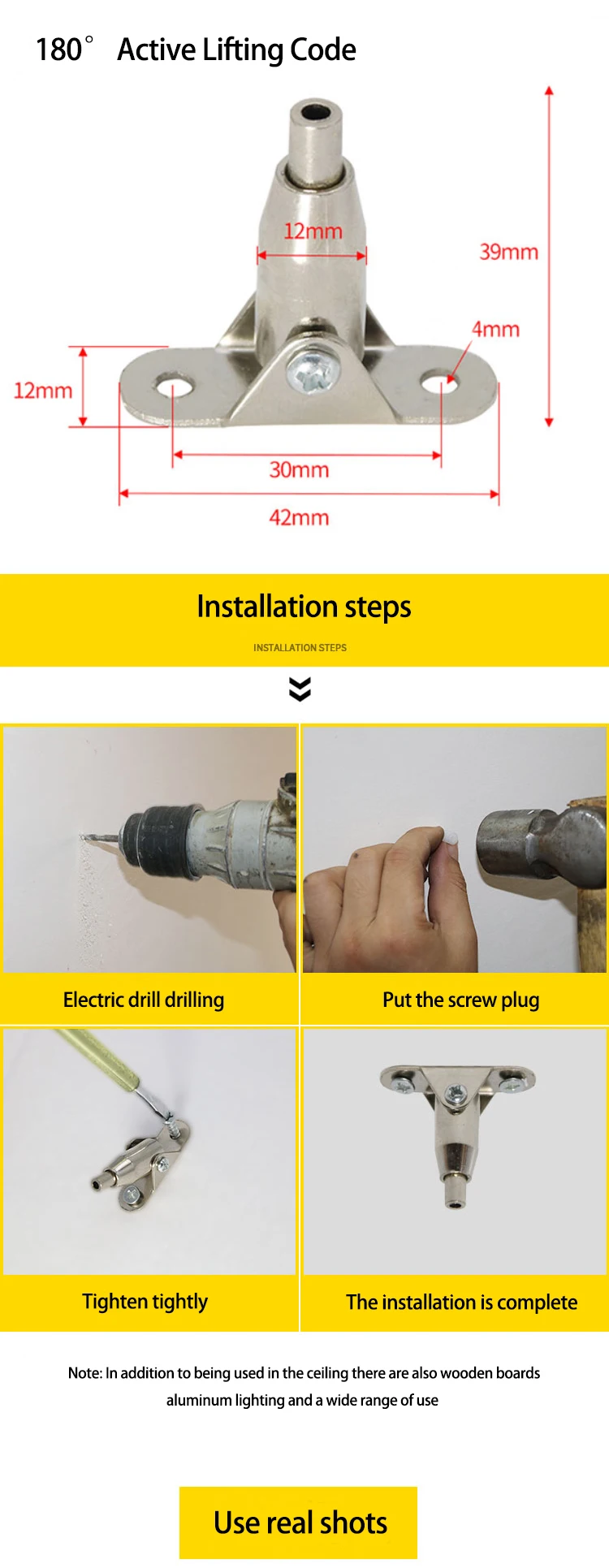código ajustável auto-travamento billboard pingente conector fixo