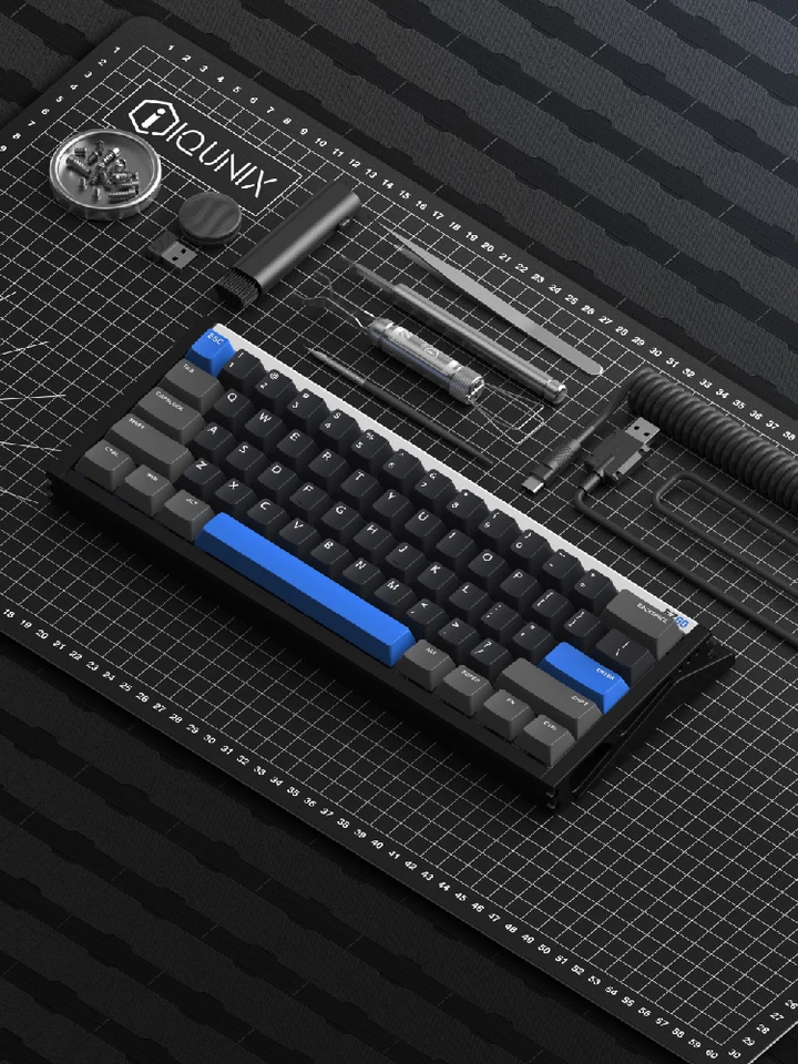 Iqunix-磁気スイッチ付きメカニカルキーボード,有線ゲーム,シール 