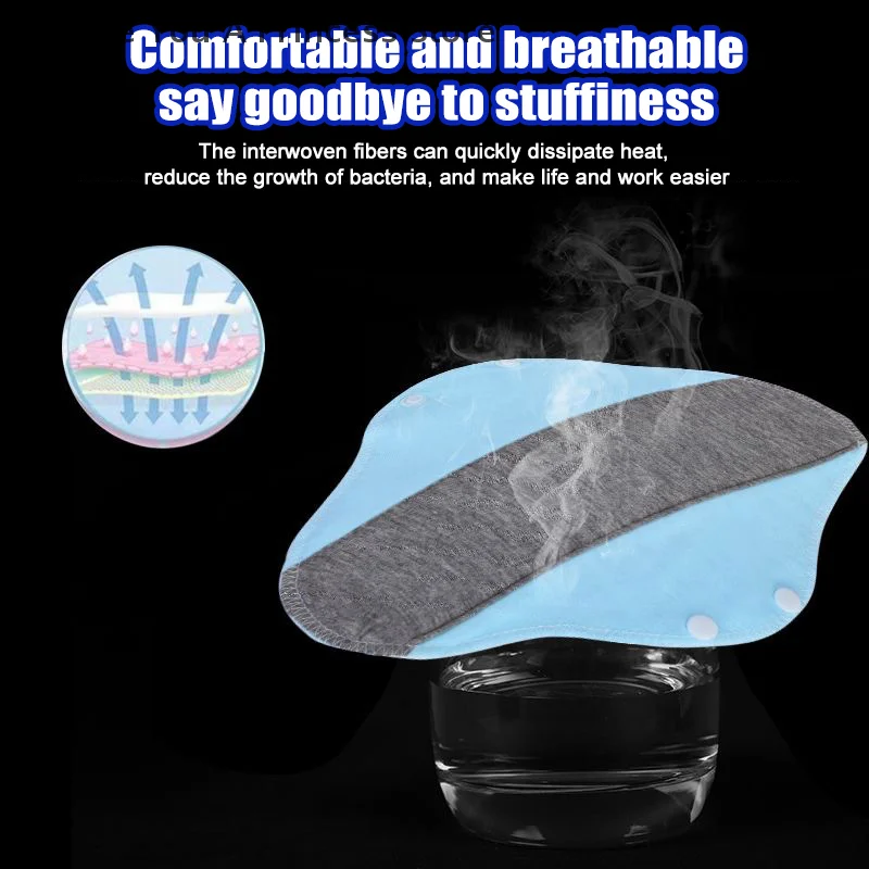 5 PCS 23CM Anti-slip Graphene Antimicrobial Sanitary Pads Reusable Care Pads Breathable Maternity Menstrual For Women
