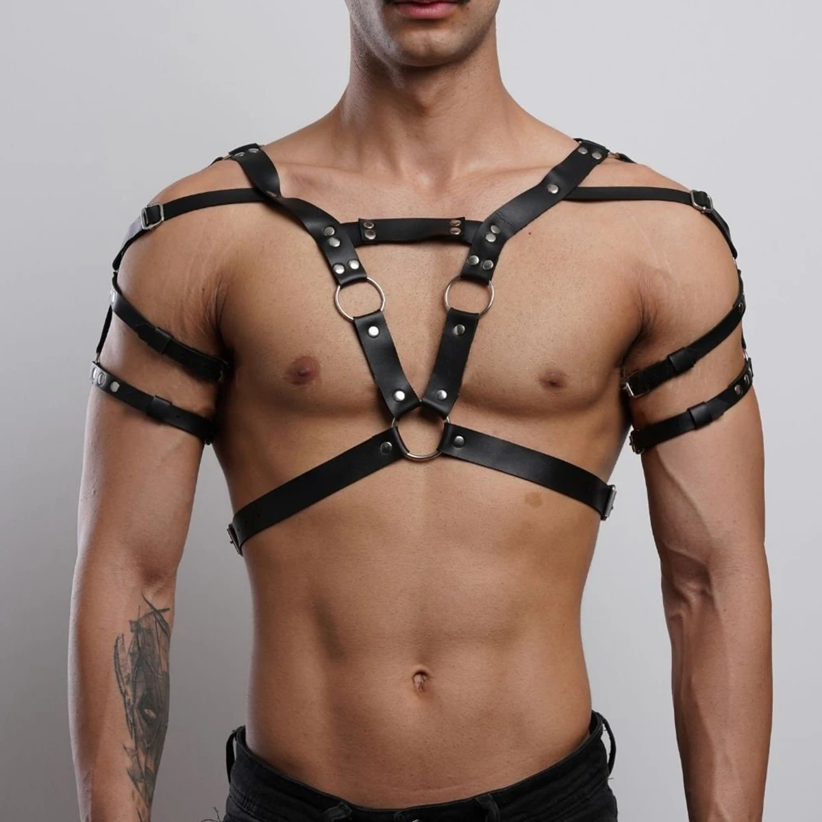 Leather Chest Harness Men Harness Belts Body Straps Costumes