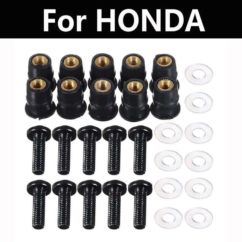 Motorcycle Windscreen Windshield Bolts Screws Nut Fastener For Honda