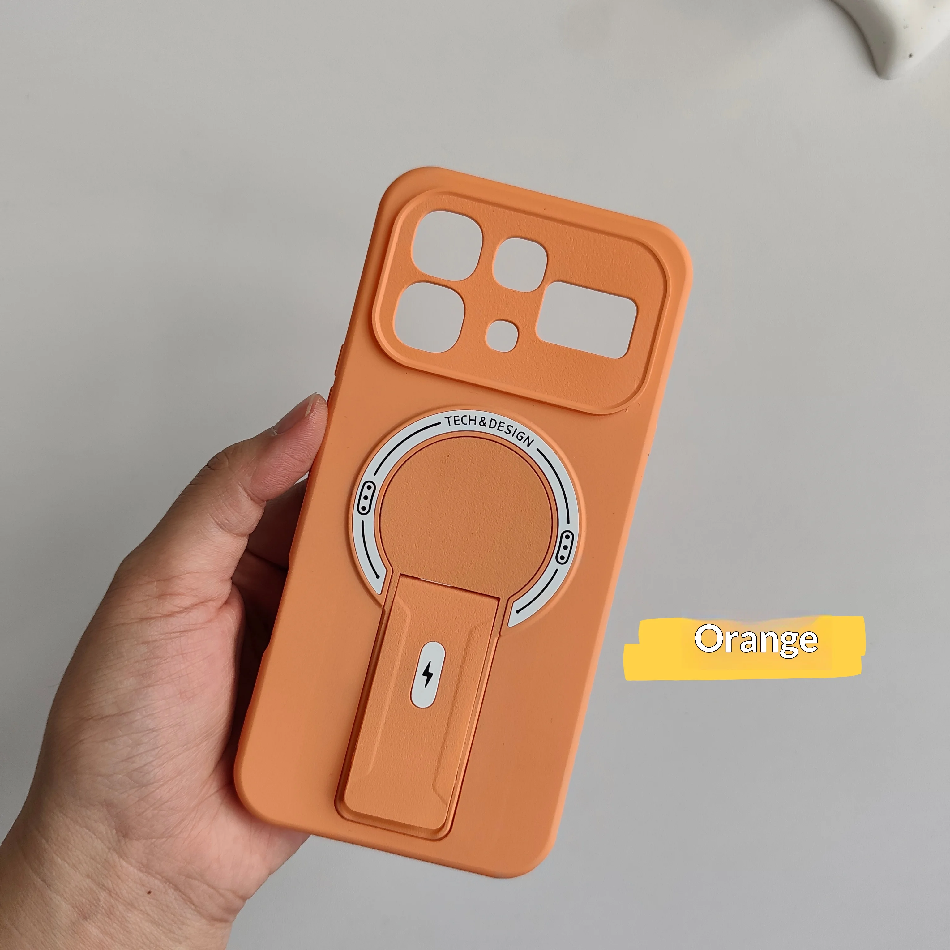 Magnetic Kickstand Shockproof Matte Phone Case with Bracket Holder