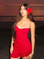 Sexy Glitter Pleated Women's Dress Chic Sleeveless Halter Hip Package Female Dresses With Belt Solid Slim Lady Beachwear Holiday 1
