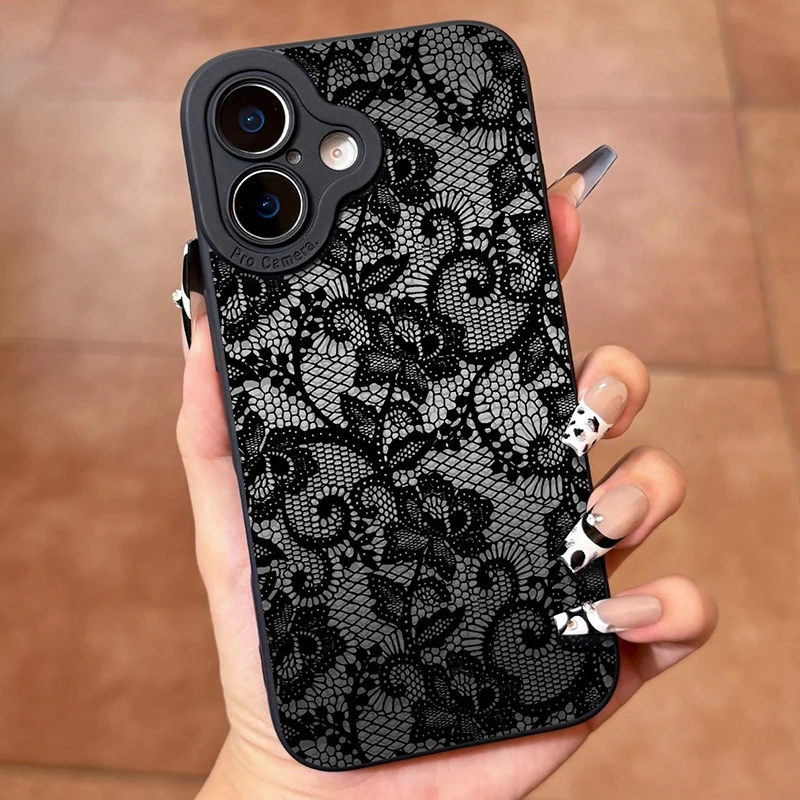 Elegant Lace Floral Pattern Phone Case Cover