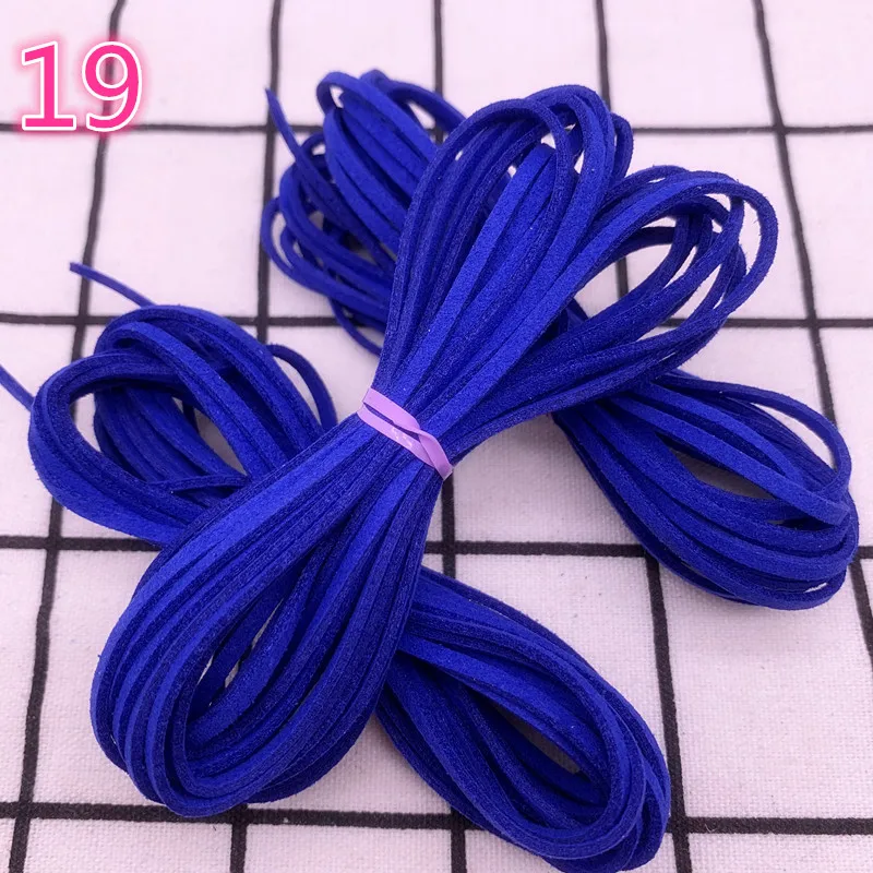 Faux Suede Cord 5yards Flat Braided For DIY Jewelry