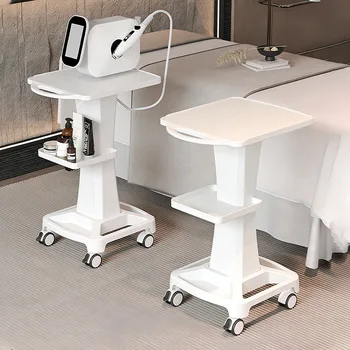 Carrello da Salone a 2 Livelli, Mobile per Strumenti di Bellezza con Base per Strumenti per la Cura della Pelle e Macchina a Bolle Piccole, Arredamento per Salone