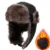 Winter Warm Hat with Ear Neck Cover Plush Thicken Faux Fur Earflap Protecter Caps Outdoor Skiing Trapper Bomber Cap 11