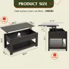 Coffee Table, 39" Lift Top Coffee Table with Hidden Compartment and Storage Shelf for Living Room, Espresso 3