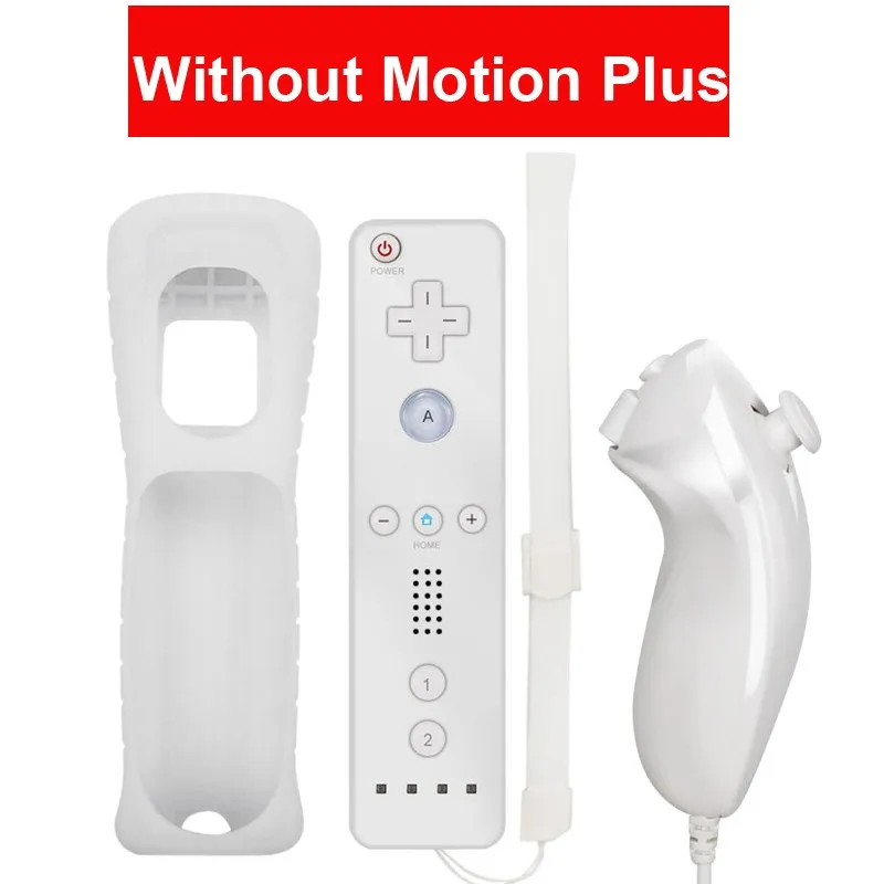 Wireless Remote Gamepad Controller Compatible Nintendo Wii Console Nunchuck Remote Control Joystick Joypad Optional Motion Plus 