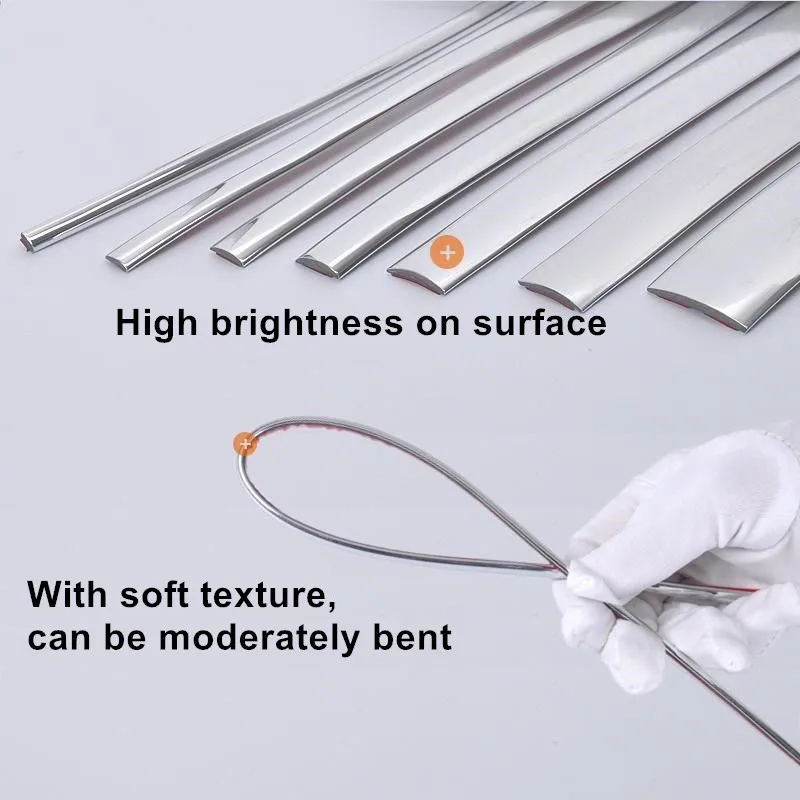 الكروم سيارة شريط مزخرف نافذة السيارات حافة الباب...