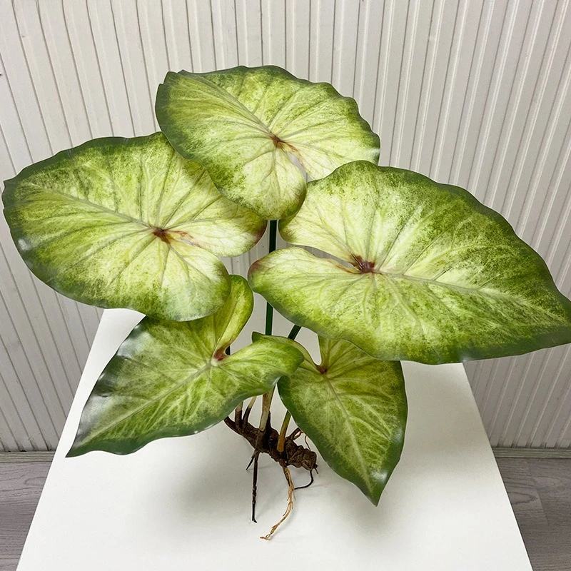 Realistic Large Lotus Leaves with Roots - Artificial Green Plant for Landscape and Outdoor Hotel Decor