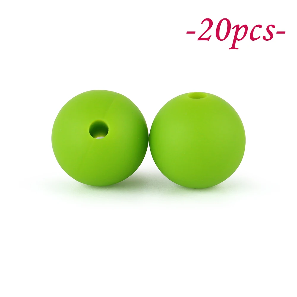 Vibrant Silicone Beads Set for DIY Jewelry & Crafting – 20-Piece Collection