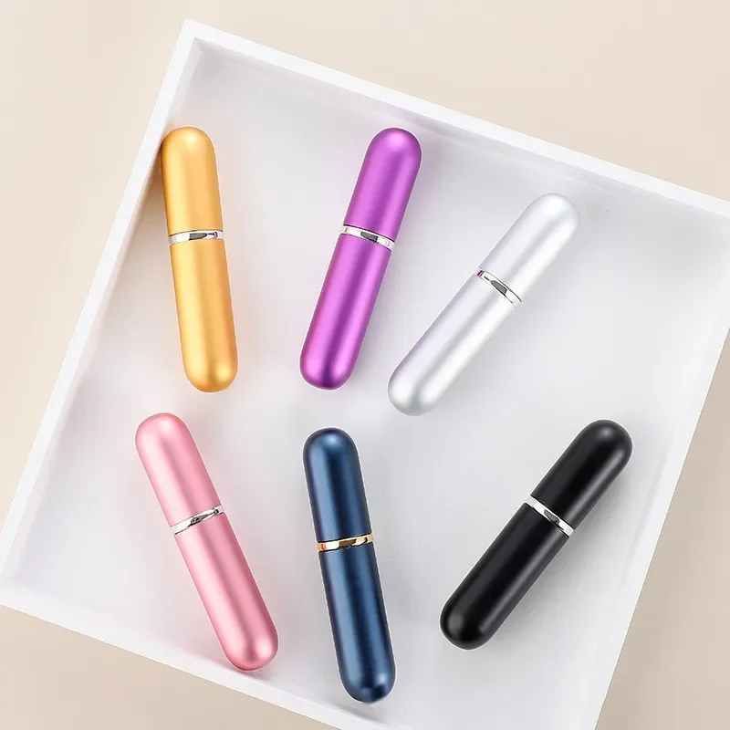 

5/10PCS 5ml Perfume Bottle Mini Aluminum Perfume Spray Bottle Travel Container with Empty Atomizer Refillable Bottles