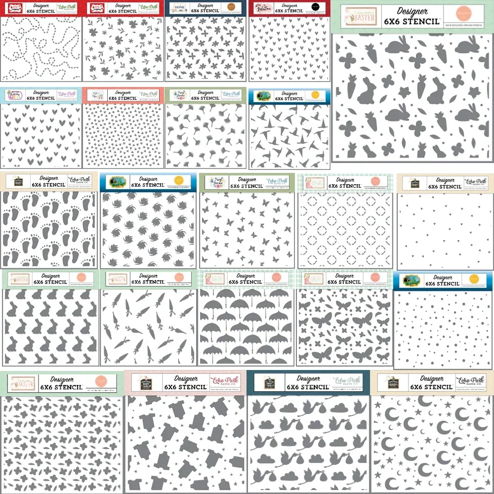 Fresh Footprints Stencil Scrapbook Diary Decoration Embossing Template DIY Greeting Card Handmade