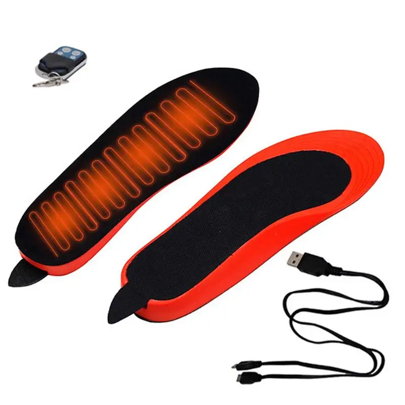 

2200Mah Rechargeable Electric Heating Insoles With Remote Control Winter Warm Heated Insoles Sport Shoes Pads For Skiing Hunting