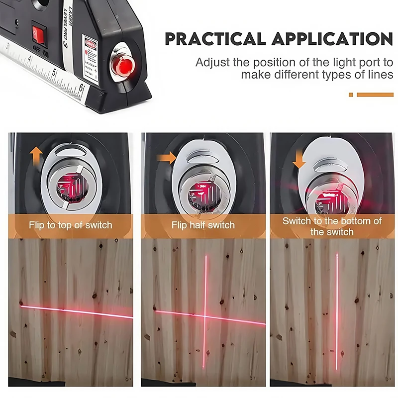 Laser level Laser level line tool multipurpose laser level kit ruler optical instruments renovation measurement and construction tools