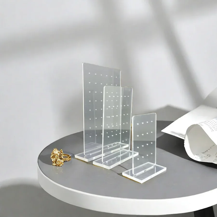 Acrylic 16/36/48 Holes Vertical Earring Ear Studs Holder Jewellery Display Rack Earrings Display Stand Jewelry Organizer Case