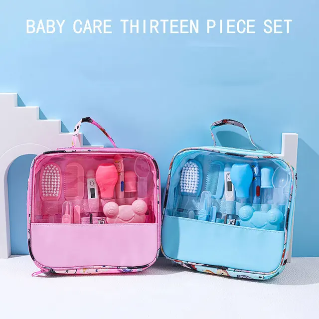 13 Pcs/Set Baby Grooming Kits Kids Nail Hair Health Care Thermometer Grooming Brush Kit Baby Care Tools Baby Essentials 2