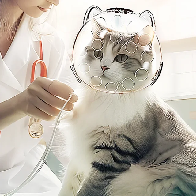 Cat Head Cover Portable Transparent Prevent Biting and Scratching Breathable Safety Travel Cat Carrier Bag Cats Pet Products 3
