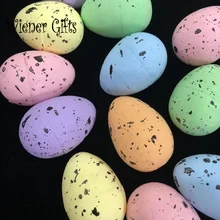 20Pcs 4cm Foam Easter Eggs Happy Easter Decorations Painted Bird Pigeon Eggs DIY Craft Kids Gift Favor Home Decor Easter Party