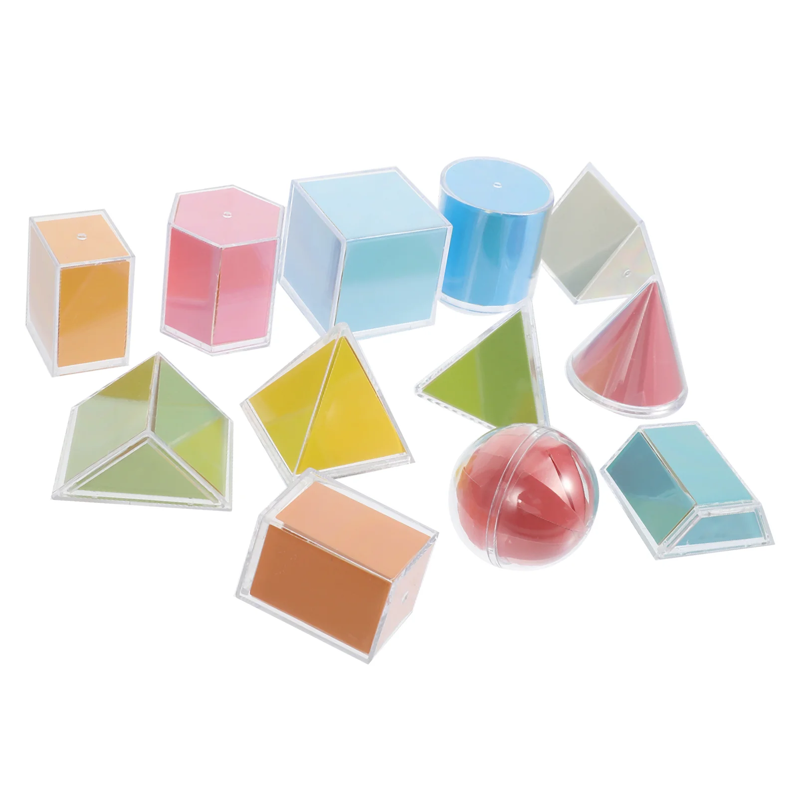 

Model Toy Geometry Demonstration Primary School Child Manipulative Geometric Solids Plastic Paper 3d Shapes for Teaching