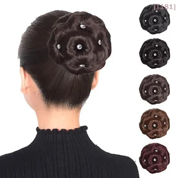 Fermagli per capelli a coda di cavallo con strass colorati e brillanti per donna, clip a becco d'anatra, accessorio per acconciature effetto naturale