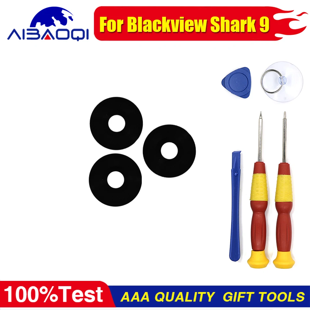 100% 새 블랙뷰 BV9800 Pro BV7300 BV8200 컬러 8 샤크 9 웨이브 8C 카메라 렌즈 수리 액세서리 부품 무료 도구