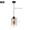 Modern Loft Glass Lustre Pendant Light LED Nordic Hanging Industrial Decor Lights Fixtures E27/E26 for Kitchen Restaurant Lamp 4