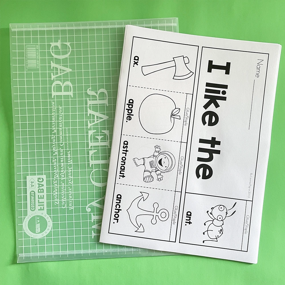 26pages English 26 letter Phonics DIY flip book Early education Material teaching aids learning toys coloring practice worksheet 6