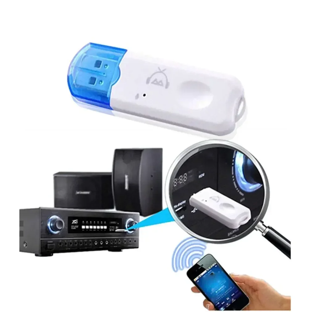 USB Bluetooth-Compatible Stereo Music Receiver Wireless Audio Adapter Music Speaker Receiver Adapter For Speaker For Phone Car