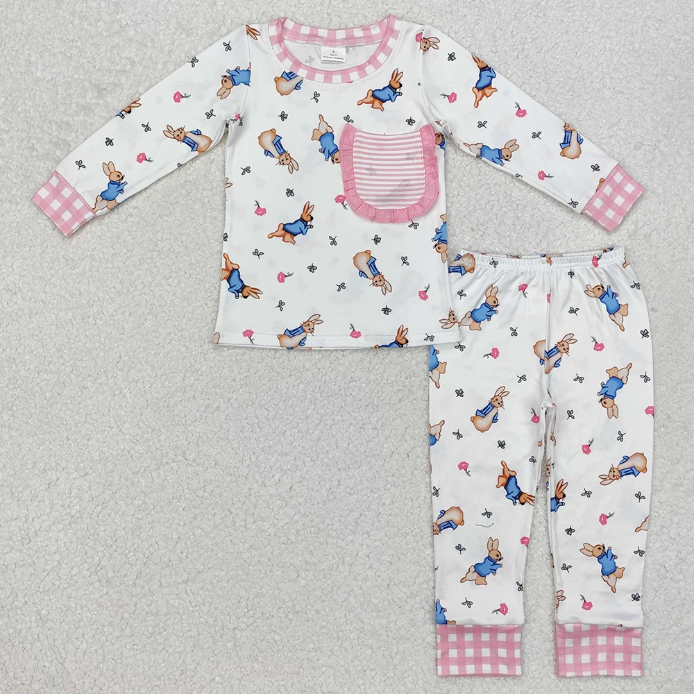 Boutique Kids Designer Clothes Boys Easter Rabbit Top Pants Pajamas Sets Fashion Baby Boys Pajamas Children Sleepwear kids clothing set