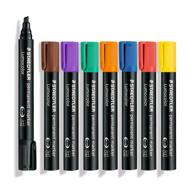 1Pcs STAEDTLER Markers 350 Waterproof Colorfast Square Head Oily Color  Marker Pen Permanent Marker Whiteboard Marker Stationery