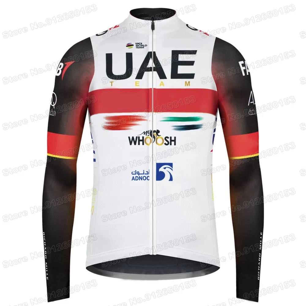 UAE Team 2022 Cycling Jersey Long Sleeve Men Cycling Clothing Mountain