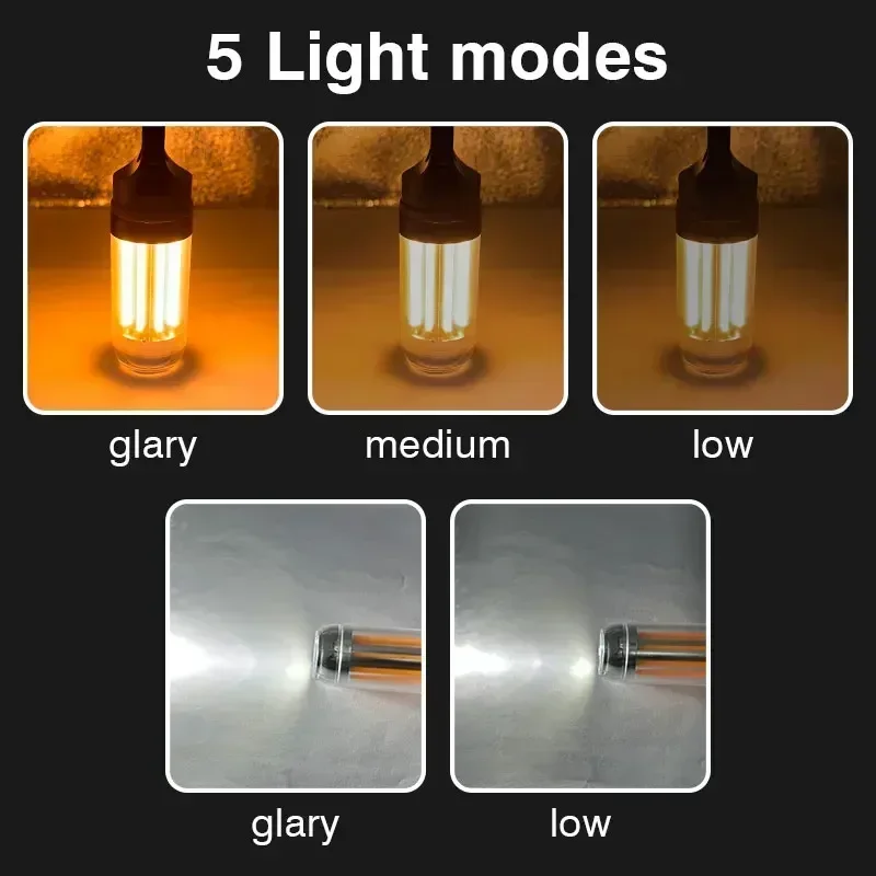 USB-C Rechargeable LED Camping Lantern with Hook Lightweight,Handheld Flashlight for Hiking,Exploring,Fishing Emergency Work