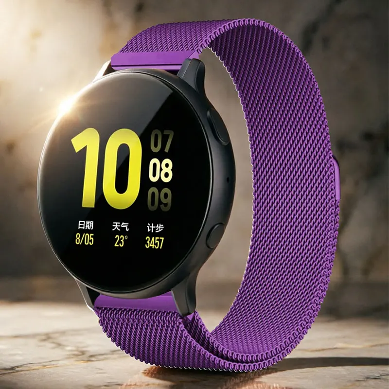 Universal 20mm/22mm Magnetic Smartwatch Bracelet Strap - Sleek Design