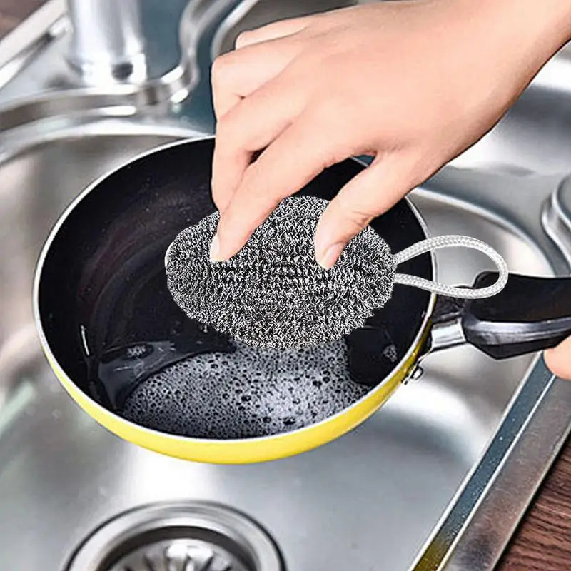 

Sponges Scrubbers Metal Sponge Creative Stainless Steel Sponge Wire Dishcloth Dirty Cookware Cleaner Home kitchen cleaning Tools