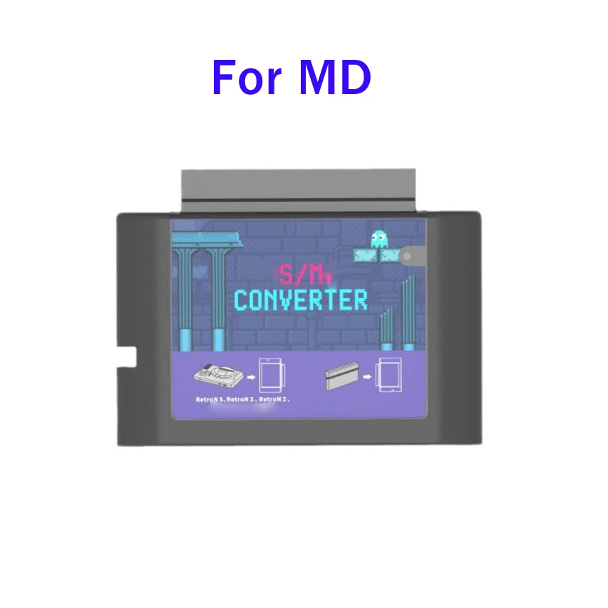 1 Pz Per Megedrive Game Burner Card Ms A Md Game Card Converter Game Video Cassette Per Genesis Hyperdrive Per Master System