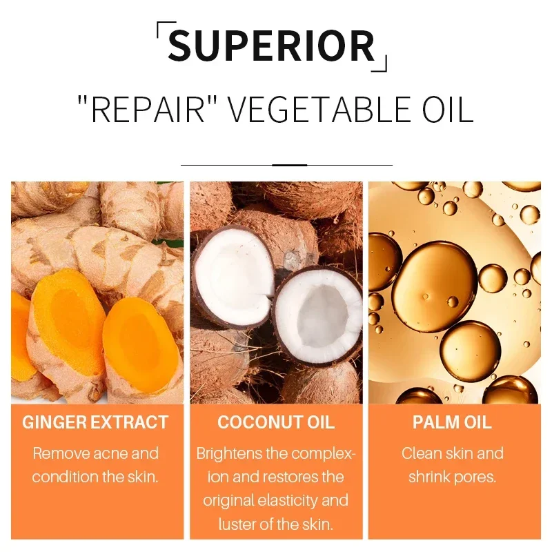 Turmeric Face Cleaner Deep Cleansing Face Wash Exfoliante Facial Foam Cleaner Oil Control Shrinking Pores Facial Cleanser face wash