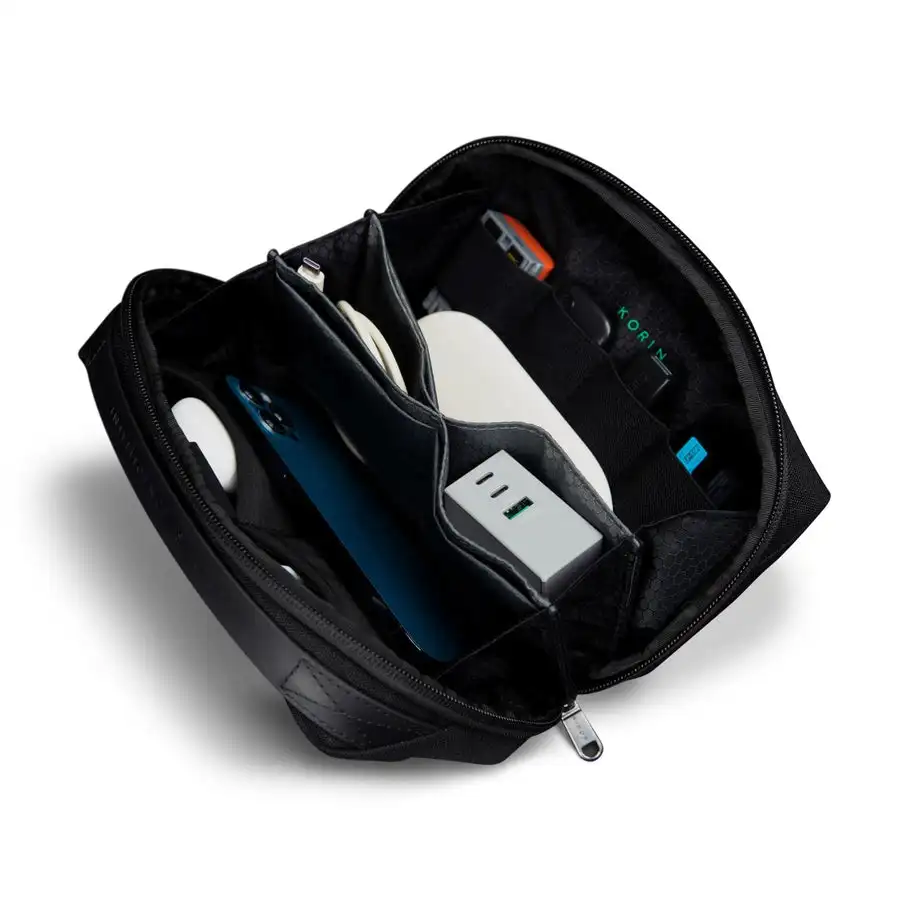 Kingsons Korin Designs HubPouch Men Electronics Pouch Black Business Travel - Image 2