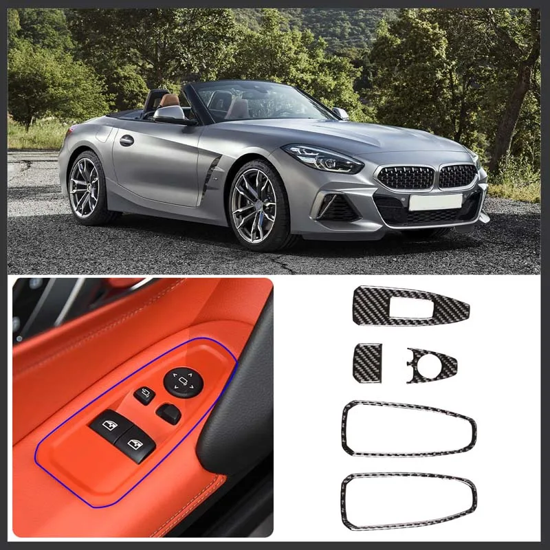 

Для 2017-2020 BMW Z4 G29 мягкое углеродное волокно Стайлинг автомобиля стеклянный подъемник Наклейка Автомобильные аксессуары для интерьера