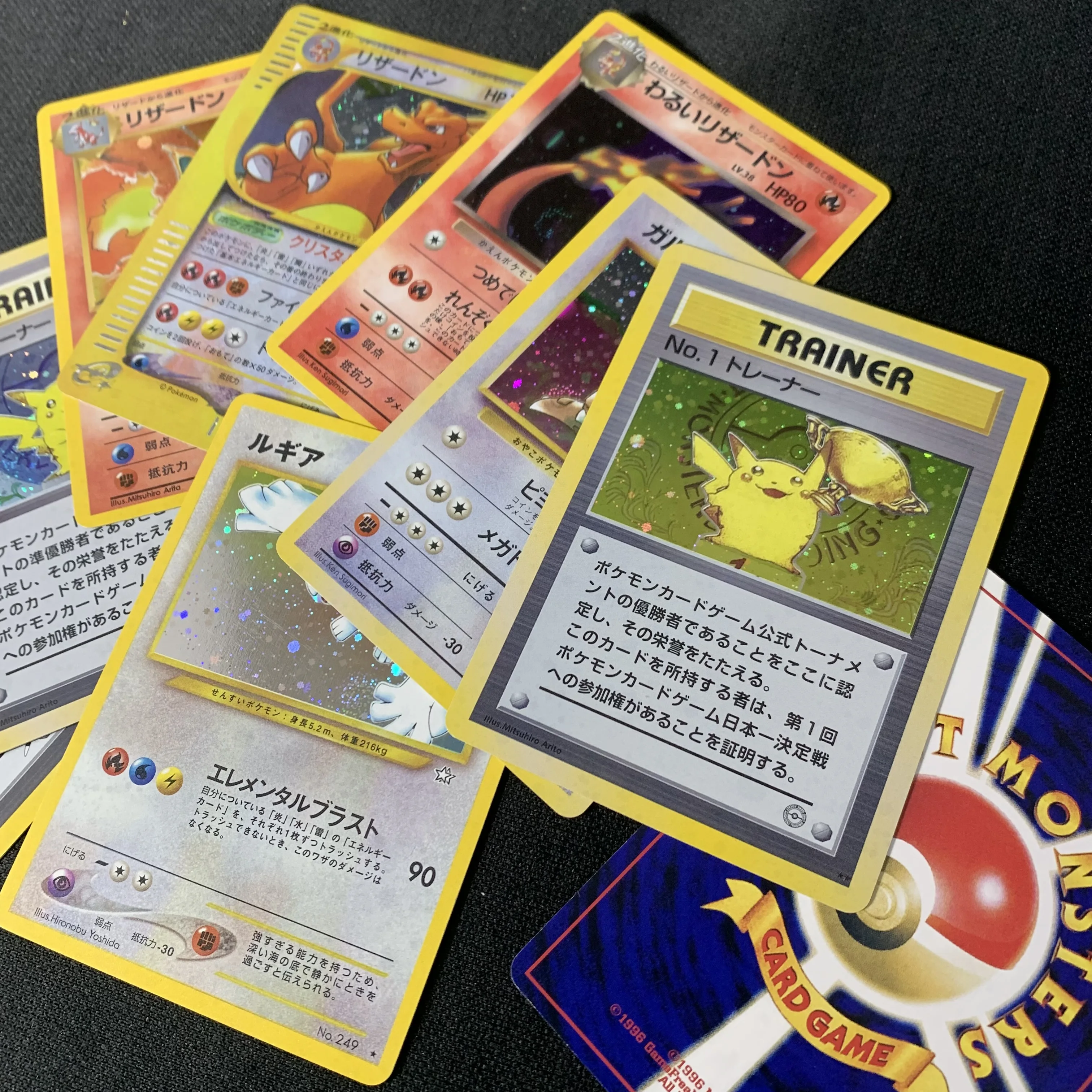 PKM 프록시 카드 일본 로켓 네오 시대 루기아 e-시리즈 시대 차리자드  일러스트레이터 클래식 홀로그램 PTCG 컬렉션 장난감