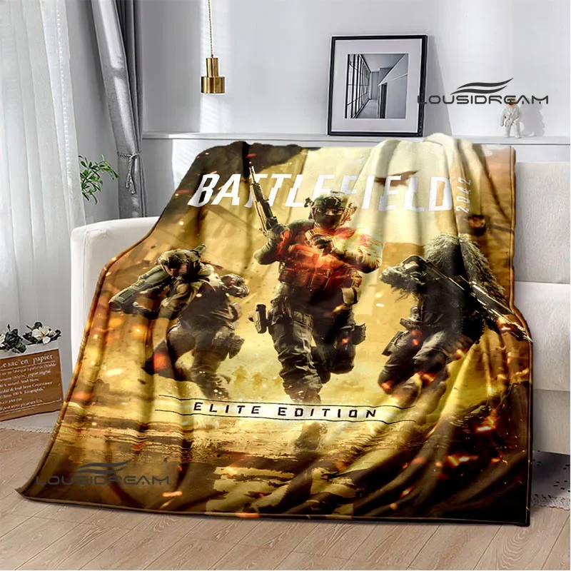 3D game Battlefield Printed throw blanket blankets Warm Flannel blankets Soft and comfortable blanket bed linings Birthday Gift 6